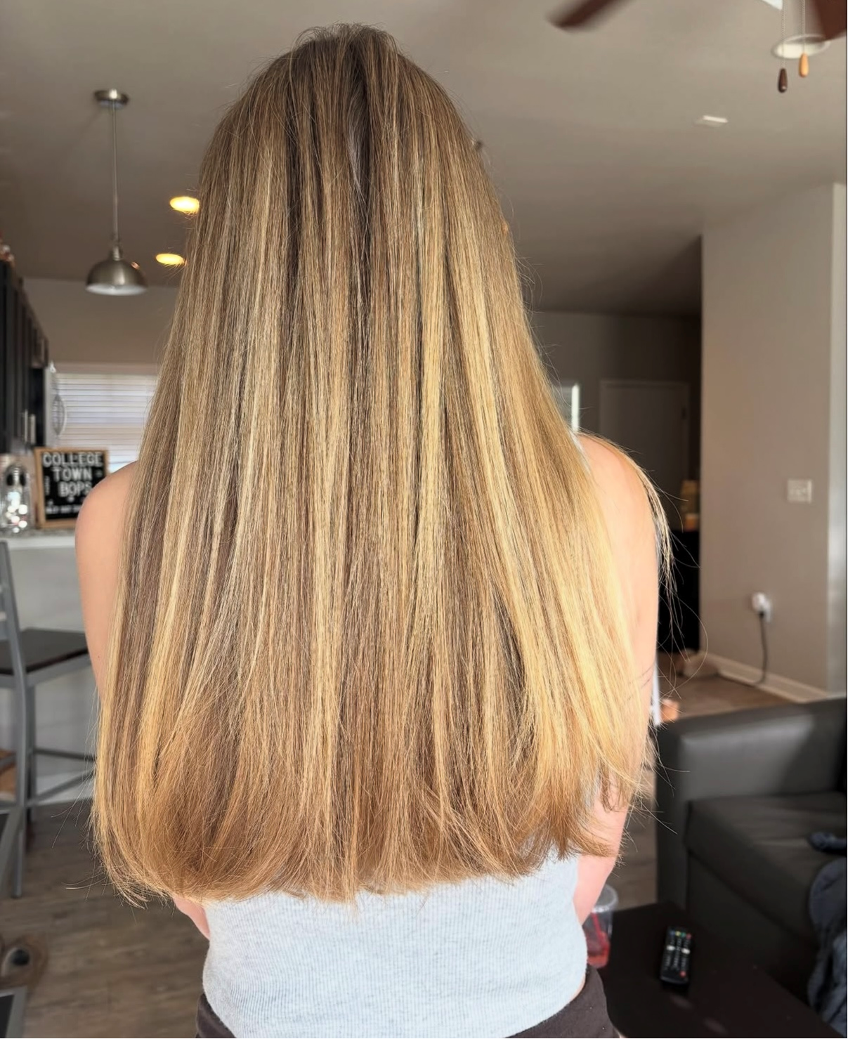 Before hair color service