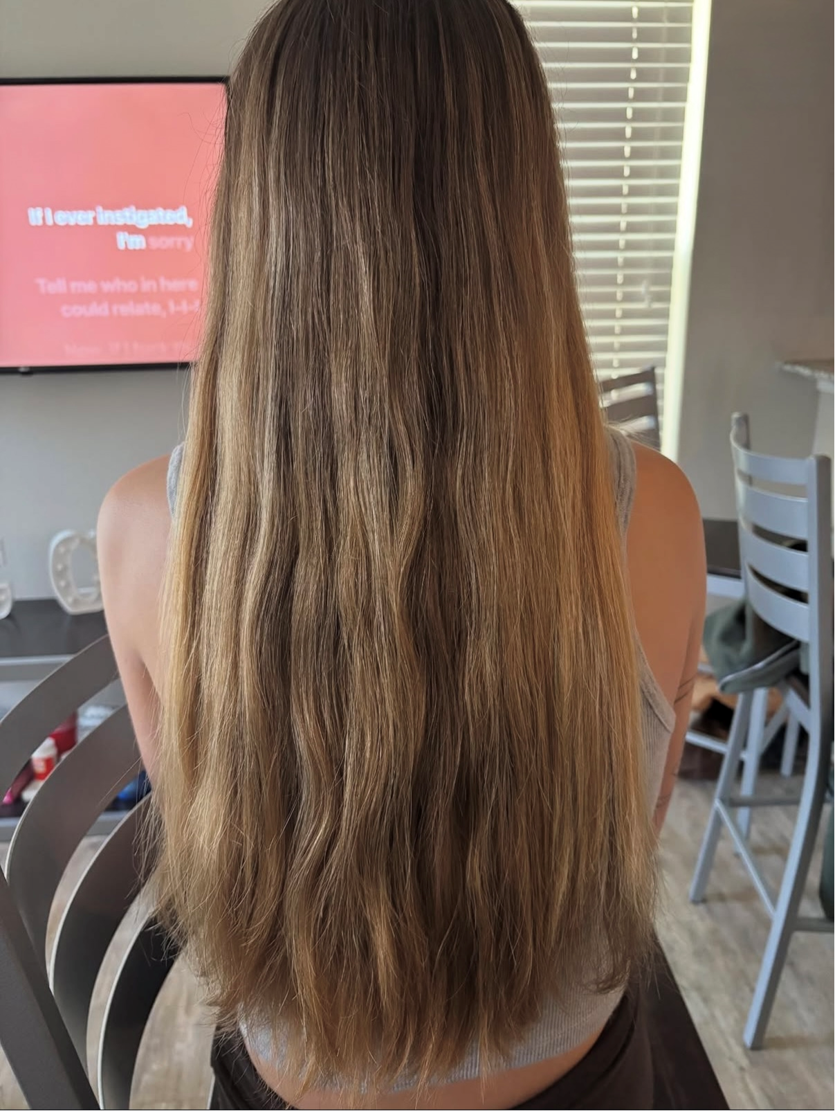 After hair color and cut